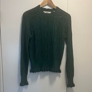 Joie Dark Green Textured Sweater